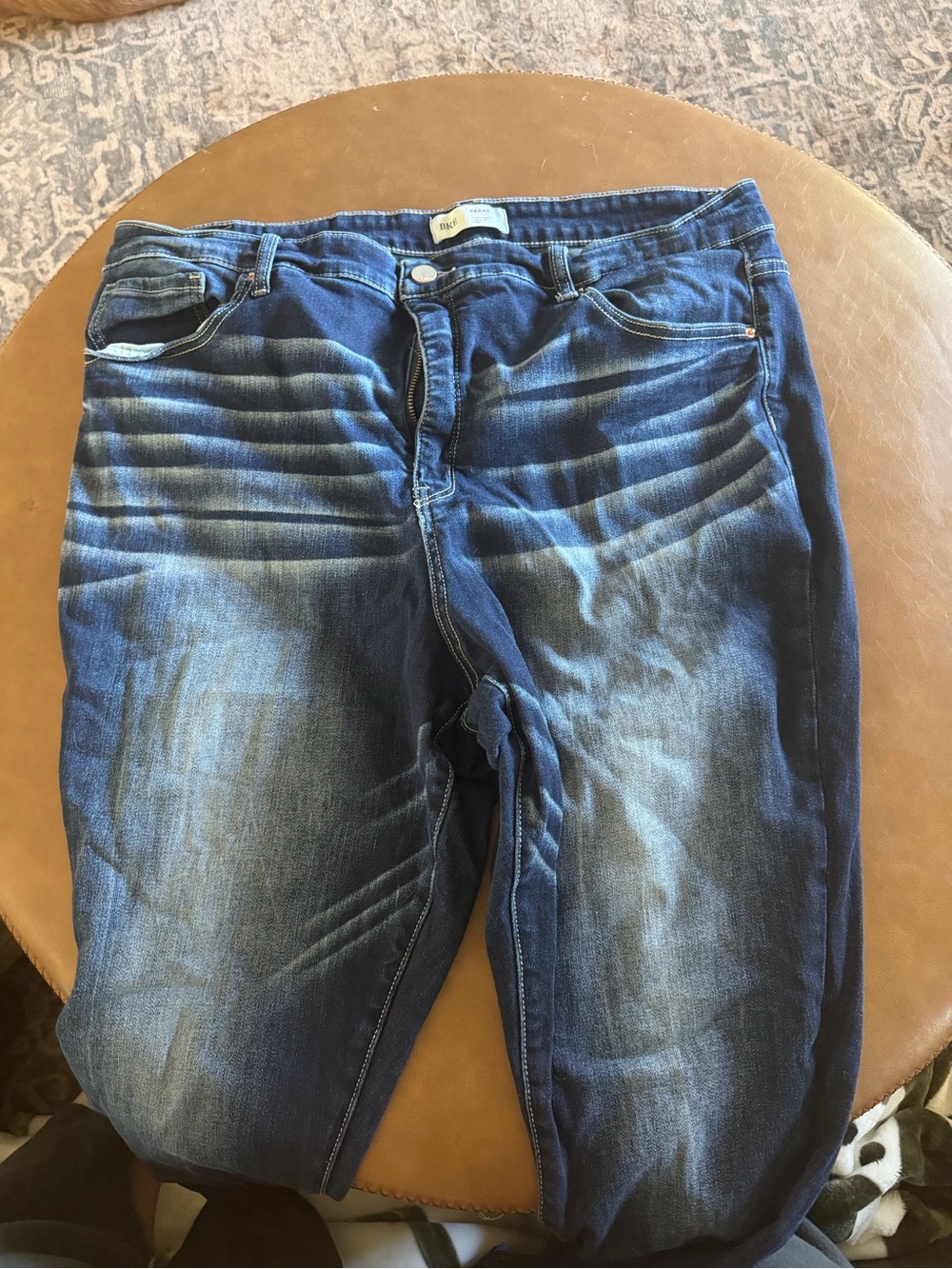 BKE Women's Skinny Jeans - Blue with Light Fading